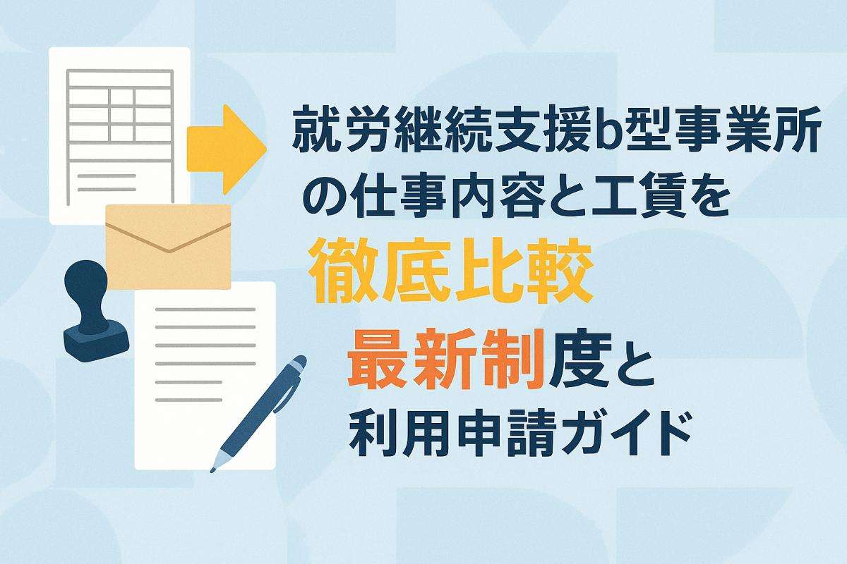 就労継続支援b型事業所の仕事内容と工賃を徹底比較｜最新制度と利用申請ガイド